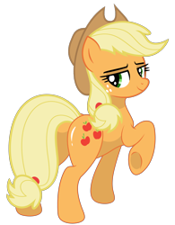 Size: 3992x5107 | Tagged: safe, artist:shieldwingarmorofgod, applejack, earth pony, pony, g4, applebutt, butt, butt focus, butt tail, female, looking at you, looking back, looking back at you, mare, plot, simple background, solo, stupid sexy applejack, transparent background