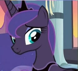 Size: 341x309 | Tagged: safe, screencap, princess luna, alicorn, pony, g4, season 9, the last problem, cropped, cute, female, looking at you, mare, smiling, solo