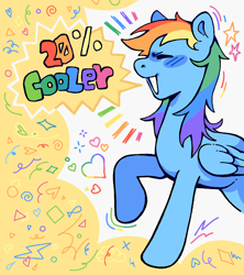 Size: 1080x1217 | Tagged: source needed, safe, artist:queenrosedust, rainbow dash, pegasus, pony, g4, 20% cooler, solo