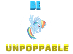 Size: 1039x769 | Tagged: safe, artist:rebelsuperstar, rainbow dash, pegasus, pony, g4, bubble, bubble solution, female, grin, in bubble, mare, simple background, smiling, spread wings, text, transparent background, trapped, wings