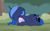 Size: 2274x1419 | Tagged: safe, artist:dusthiel, princess luna, alicorn, pony, g4, blush sticker, blushing, cute, easter egg, egg, eyes closed, female, folded wings, horn, lunabetes, lying down, mare, prone, quadrupedal, solo, wings