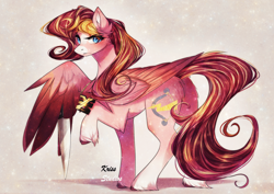 Size: 4948x3507 | Tagged: safe, artist:krissstudios, oc, oc only, oc:stormy ruin, pegasus, pony, amulet, female, jewelry, khorne, knife, mare, necklace, pegasus oc, solo, warhammer (game), warhammer 40k