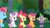 Size: 2160x1205 | Tagged: safe, screencap, apple bloom, cup cake, scootaloo, spike, sweetie belle, dragon, earth pony, pegasus, pony, unicorn, g4, the big mac question, apple, apple tree, bowtie, clothes, cutie mark crusaders, formal wear, happy, odd one out, orchard, sitting, smiling, spike's second bow tie, suit, sweet apple acres, tree, tuxedo, winged spike, wings