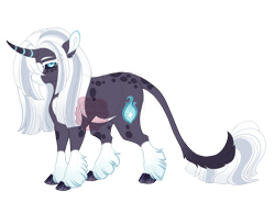 Size: 4200x3100 | Tagged: safe, artist:gigason, oc, oc:fiery spirit, classical unicorn, pony, unicorn, cloven hooves, curved horn, female, horn, leonine tail, mare, quadrupedal, simple background, solo, transparent background, unshorn fetlocks