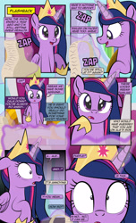 Size: 1920x3168 | Tagged: safe, artist:alexdti, twilight sparkle, alicorn, pony, comic:quest for friendship, g4, the last problem, argument, crown, hoof shoes, jewelry, magic, older, older twilight, older twilight sparkle (alicorn), princess twilight 2.0, quadrupedal, regalia, scroll, throne, twilight sparkle (alicorn)