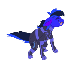 Size: 630x539 | Tagged: safe, alternate character, alternate version, artist:euspuche, oc, oc only, oc:guard cobalt flash, bat pony, pony, animated, bat pony oc, dance till you die dog, dancing, fireheart76's latex suit design, gif, latex, latex suit, prisoners of the moon, rubber, rubber suit, simple background, solo, transparent background