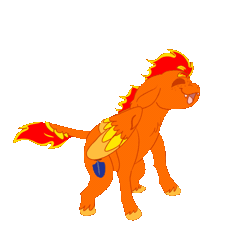 Size: 623x590 | Tagged: safe, alternate character, alternate version, artist:euspuche, oc, oc only, oc:fireheart(fire), bat pony, pony, animated, bat pony oc, dance till you die dog, dancing, gif, simple background, solo, transparent background