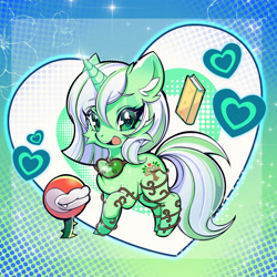 Size: 2048x2048 | Tagged: safe, oc, oc only, oc:苍松, pony, unicorn, book, female, heart, high res, smiling