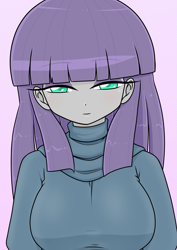 Size: 1575x2224 | Tagged: safe, artist:batipin, maud pie, human, equestria girls, g4, bedroom eyes, big breasts, breasts, busty maud pie, female, looking at you, smiling, solo, when she smiles