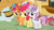 Size: 1920x1080 | Tagged: safe, screencap, apple bloom, scootaloo, sweetie belle, earth pony, pegasus, pony, unicorn, g4, just for sidekicks, my little pony: friendship is magic, apple bloom's bow, blank flank, bow, clubhouse, crusaders clubhouse, cute, cutie mark crusaders, female, filly, foal, hair bow, helmet, looking at someone, messy mane, raised hoof, scrapes, spread wings, trio, wings