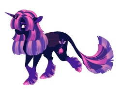 Size: 4200x3100 | Tagged: safe, artist:gigason, oc, oc:levitatia, classical unicorn, pony, unicorn, cloven hooves, female, horn, leonine tail, mare, quadrupedal, simple background, solo, transparent background, unshorn fetlocks