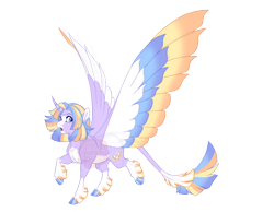 Size: 4500x3500 | Tagged: safe, artist:gigason, oc, oc:orion, alicorn, pony, cloven hooves, colored wings, female, mare, multicolored wings, quadrupedal, simple background, solo, transparent background, wings