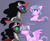 Size: 1831x1500 | Tagged: safe, artist:taiweiart, king sombra, princess flurry heart, alicorn, pony, unicorn, g4, 2 panel comic, blushing, boop, comic, cute, daaaaaaaaaaaw, duo, duo male and female, female, flurrybetes, glowing, glowing horn, horn, i can't believe it's not magnaluna, male, mare, noseboop, nuzzling, older, older flurry heart, stallion, uncle sombra