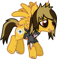 Size: 990x1022 | Tagged: safe, artist:lightningbolt, derpibooru exclusive, pegasus, pony, undead, zombie, zombie pony, g4, .svg available, alex gaskarth, all time low, bags under eyes, bloodshot eyes, bone, butt fluff, cheek fluff, clothes, ear fluff, flying, hoof fluff, lidded eyes, lip bite, male, ponified, scar, show accurate, simple background, solo, spread wings, stallion, stitches, svg, tail, tail feathers, tattered, torn clothes, torn ear, transparent background, vector, wing fluff, wings