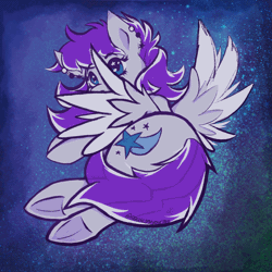 Size: 2048x2048 | Tagged: safe, artist:sparklyghost704, oc, oc only, pegasus, pony, animated, female, high res, pegasus oc, solo