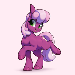 Size: 1915x1915 | Tagged: safe, artist:aquaticvibes, cheerilee, earth pony, pony, g4, cheeribetes, cute, female, looking at you, mare, open mouth, open smile, raised hoof, raised leg, smiling, solo