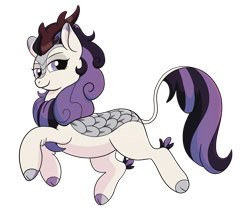 Size: 1280x1100 | Tagged: safe, artist:imperiialfrost, oc, oc only, oc:wintertide frost, kirin, cloven hooves, eyebrows, female, kirin oc, looking at you, quadrupedal, simple background, smiling, smiling at you, solo, transparent background