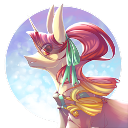 Size: 2449x2449 | Tagged: safe, artist:prettyshinegp, oc, oc only, oc:pretty shine, pony, unicorn, bust, female, high res, horn, long ears, mare, simple background, smiling, solo, transparent background, unicorn oc