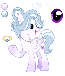 Size: 2400x2829 | Tagged: safe, artist:harmonyvitality-yt, oc, oc only, oc:crystal swan, pegasus, pony, g4, base used, female, high res, jewelry, looking back, mare, necklace, pegasus oc, raised hoof, ring, simple background, solo, transparent background, wings