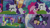 Size: 2000x1125 | Tagged: safe, edit, edited screencap, editor:quoterific, screencap, applejack, fluttershy, pinkie pie, rainbow dash, rarity, spike, twilight sparkle, alicorn, dragon, earth pony, pegasus, pony, unicorn, g4, my little pony: friendship is magic, the one where pinkie pie knows, ball, bed, bookshelf, mane six, model train, train, twilight sparkle (alicorn), twilight's castle