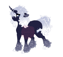 Size: 2382x2155 | Tagged: safe, artist:gigason, oc, oc only, oc:sleepy time, pony, unicorn, cloven hooves, female, high res, mare, quadrupedal, simple background, solo, transparent background, unshorn fetlocks