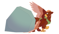 Size: 1280x732 | Tagged: safe, artist:itstechtock, tom, oc, oc:pavlos, griffon, broken bone, broken wing, bruised, clothes, colored wings, griffon oc, hoodie, injured, male, one wing out, pain, simple background, solo, stuck, transparent background, trapped, wings