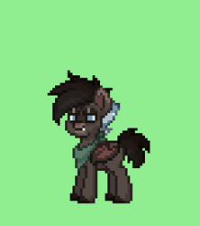 Size: 240x270 | Tagged: safe, oc, oc only, bat pony, pony, pony town, bandana, bat pony oc, green background, male, simple background, solo, stallion