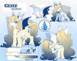 Size: 6328x4961 | Tagged: safe, artist:cutepencilcase, oc, oc only, oc:glitz, bat pony, pony, bat pony oc, reference sheet, solo