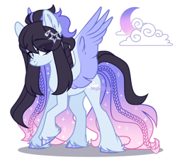 Size: 2200x1990 | Tagged: safe, artist:skyfallfrost, oc, oc only, oc:onyx facade, pegasus, pony, female, mare, quadrupedal, simple background, solo, transparent background, unshorn fetlocks