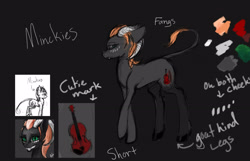 Size: 3046x1965 | Tagged: safe, artist:minckies, oc, oc only, oc:minckies, demon, demon pony, pony, bust, horns, reference sheet