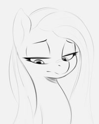 Size: 672x841 | Tagged: safe, artist:tre, pinkie pie, earth pony, pony, g4, bust, female, frown, lidded eyes, looking down, mare, pinkamena diane pie, sad, solo