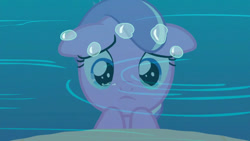 Size: 1280x720 | Tagged: safe, screencap, diamond tiara, earth pony, pony, crusaders of the lost mark, g4, season 5, crying, cute, diamondbetes, ears back, female, filly, foal, frown, river, sad, sadorable, solo, teary eyes, water