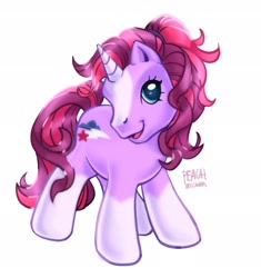 Size: 2088x2226 | Tagged: safe, artist:peachmichea, oc, oc only, pony, unicorn, g3, high res, solo