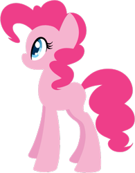 Size: 457x586 | Tagged: safe, artist:princessfaeron, pinkie pie, earth pony, pony, g4, lineless, simple background, solo, transparent background