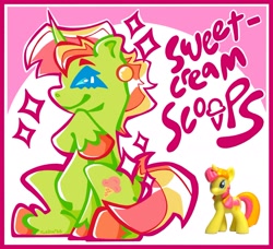 Size: 2245x2045 | Tagged: safe, artist:ruebarbb, sweetcream scoops, pony, unicorn, g4, female, high res, solo, toy