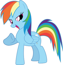 Size: 3000x3101 | Tagged: safe, artist:dashiesparkle, rainbow dash, pegasus, pony, friendship is magic, g4, .svg available, female, high res, looking at you, mare, mare in the moon, moon, open mouth, quadrupedal, simple background, solo, transparent background, vector