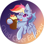 Size: 2000x2000 | Tagged: safe, artist:dankpegasista, derpibooru exclusive, rainbow dash, pegasus, pony, g4, alcohol, apple, big smile, bubble, caption, chad, chest fluff, cider, cider dash, cider mug, circle background, confident, cute, dashabetes, digital art, drink, dripping, ear fluff, enjoying, exploitable meme, eyelashes, female, foam, food, fruit, full color, halfbody, heart, heart eyes, high res, highlights, holding, image macro, krita, liquid, looking at you, mare, meme, messy mane, mug, orange background, png, purple background, raised hoof, shading, shiny hair, shiny mane, shiny skin, silly, simple background, simple shading, smiling, smiling at you, solo, sparkles, spread wings, teeth, text, three quarter view, transparent background, wingding eyes, wings