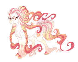 Size: 2900x2300 | Tagged: safe, artist:gigason, oc, oc only, oc:heirloom, pony, unicorn, braid, female, high res, mare, quadrupedal, simple background, solo, transparent background, unshorn fetlocks