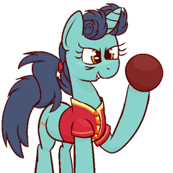 Size: 512x512 | Tagged: artist needed, safe, slapshot, pony, unicorn, g4, buckball, clothes, drawthread, simple background, solo, transparent background