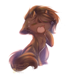 Size: 2023x2238 | Tagged: safe, artist:prettyshinegp, oc, oc only, pony, chest fluff, eyes closed, floppy ears, high res, horns, raised hoof, signature, simple background, solo, transparent background, yawn