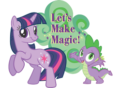 Size: 2048x1489 | Tagged: safe, spike, twilight sparkle, dragon, pony, unicorn, g4, design, duo, faic, female, male, mare, not a fart, rearing, simple background, smirk, stock vector, transparent background, twiface, unicorn twilight, vector, zazzle