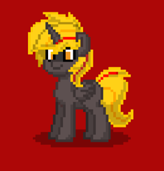 Size: 375x392 | Tagged: safe, oc, oc only, oc:arikon star, alicorn, pony, pony town, red background, simple background, solo