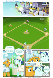 Size: 1920x2785 | Tagged: safe, artist:jeremy3, derpy hooves, trixie, pony, comic:everfree, comic:everfree my friend, g4, baseball cap, cap, comic, hat