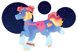 Size: 1280x854 | Tagged: safe, artist:itstechtock, oc, oc:sunrise starshine, earth pony, pony, amputee, female, magical lesbian spawn, mare, offspring, parent:izzy moonbow, parent:sunny starscout, parents:moonscout, quadrupedal, solo