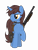 Size: 2840x3716 | Tagged: safe, artist:equestria secret guard, oc, oc only, oc:frozen flash, oc:冰闪, pony, unicorn, bag, flashlight (object), front view, gun, high res, hoofgun, horn, male, saddle bag, shotgun, silent congruence town, silent congruence town 2, simple background, transparent background, unicorn oc, walking, weapon