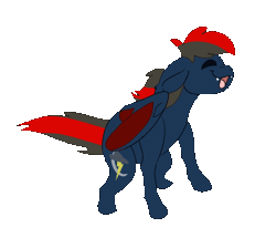 Size: 612x527 | Tagged: safe, alternate character, alternate version, artist:euspuche, oc, oc only, oc:lightning moon, bat pony, pony, animated, bat pony oc, commission, dance till you die dog, dancing, gif, male, meme, ponified animal photo, simple background, solo, stallion, transparent background, ych result