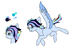 Size: 2592x1936 | Tagged: safe, artist:lilluluna, oc, oc only, oc:storm chaser, pegasus, pony, beauty mark, blank flank, female, filly, flying, foal, offspring, parent:rainbow dash, parent:soarin', parents:soarindash, simple background, solo, spread wings, white background, wings