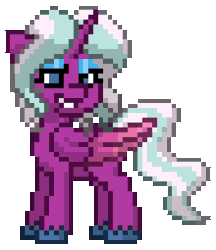 Size: 704x816 | Tagged: safe, opaline arcana, alicorn, pony, pony town, g5, spoiler:g5, animated, gif, pixel art, simple background, solo, transparent background