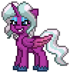 Size: 784x816 | Tagged: safe, opaline arcana, alicorn, pony, pony town, g5, spoiler:g5, pixel art, simple background, solo, transparent background
