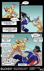 Size: 634x1024 | Tagged: safe, artist:bucked, king sombra, shining armor, unicorn, anthro, comic:sombra's final lesson, g4, armor, fight, male, sword, weapon